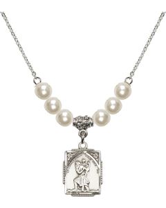 N31 Birthstone Necklace 0804C - St. Christopher