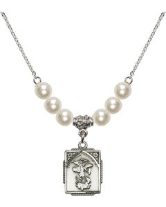 N31 Birthstone Necklace 0804R - St. Michael the Archangel
