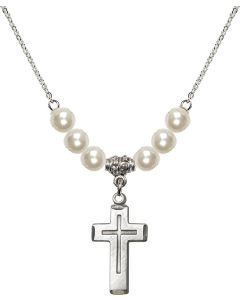 N31 Birthstone Necklace 1529 - Cross