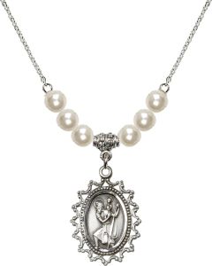 N31 Birthstone Necklace 1619C - St. Christopher