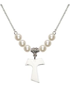 N31 Birthstone Necklace 3948 - Tau Cross