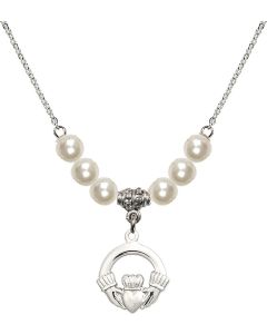 N31 Birthstone Necklace 4138 - Claddagh