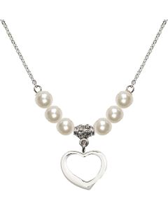 N31 Birthstone Necklace 4208 - Heart
