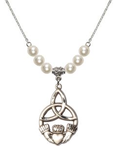 N31 Birthstone Necklace 5102 - Irish Knot / Claddagh