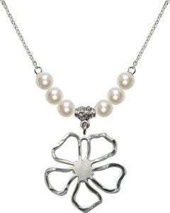 N31 Birthstone Necklace 5109 - Five Pedal Flower