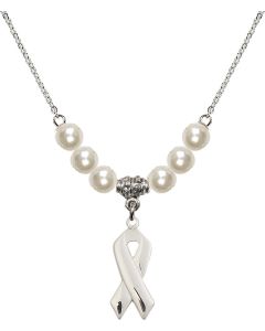 N31 Birthstone Necklace 5150 - Cancer Awareness