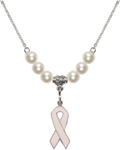 N31 Birthstone Necklace 5151PK - Cancer Awareness
