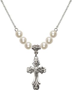 N31 Birthstone Necklace 5419 - Cross