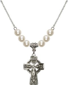 N31 Birthstone Necklace 5684 - Celtic Crucifix