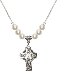 N31 Birthstone Necklace 5689 - Celtic Cross