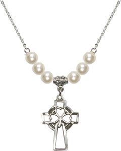 N31 Birthstone Necklace 5999 - Shamrock Cross