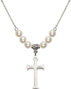 N31 Birthstone Necklace 6008 - Cross