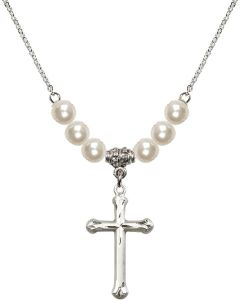 N31 Birthstone Necklace 6022 - Cross