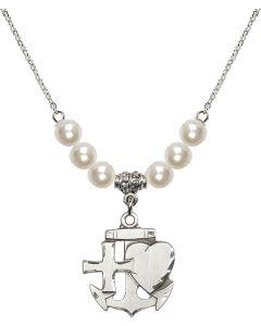 N31 Birthstone Necklace 6045 - Faith, Hope & Charity