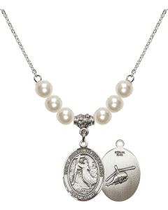 N31 Birthstone Necklace 8057--12 - St. Joseph of Cupertino/Helecopter