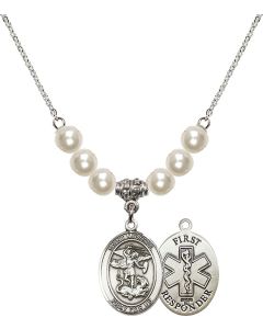 N31 Birthstone Necklace 8076--11 - St. Michael/1St Responder