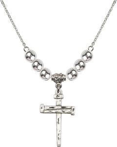 N32 Birthstone Necklace 0013 - Nail Cross