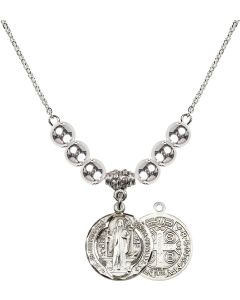 N32 Birthstone Necklace 0026B - St. Benedict