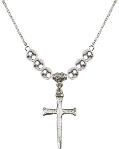 N32 Birthstone Necklace 0085 - Nail Cross