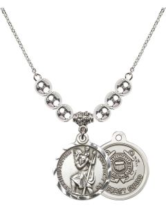 N32 Birthstone Necklace 0192--3 - St. Christopher / Coast Guard