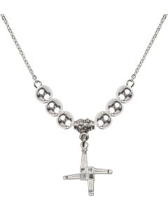 N32 Birthstone Necklace 0290 - St. Brigid Cross