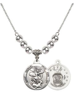 N32 Birthstone Necklace 0342--1 - St. Michael / Air Force