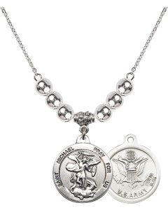N32 Birthstone Necklace 0342--2 - St. Michael / Army