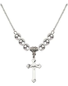 N32 Birthstone Necklace 0667 - Cross