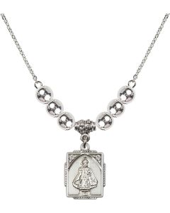 N32 Birthstone Necklace 0804I - Infant of Prague