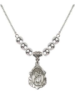 N32 Birthstone Necklace 0822C - St. Christopher