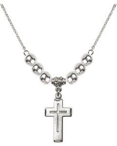 N32 Birthstone Necklace 1529 - Cross