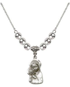 N32 Birthstone Necklace 1612 - Madonna & Child
