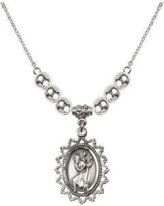 N32 Birthstone Necklace 1619C - St. Christopher