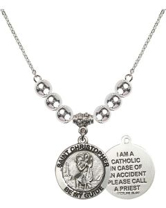 N32 Birthstone Necklace 4049 - St. Christopher