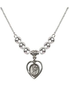 N32 Birthstone Necklace 4127 - St. Christopher