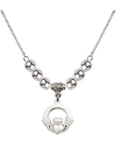N32 Birthstone Necklace 4138 - Claddagh