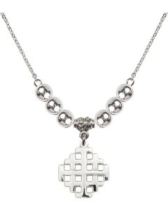 N32 Birthstone Necklace 4139 - Jerusalem Cross