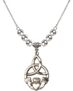 N32 Birthstone Necklace 5102 - Irish Knot / Claddagh