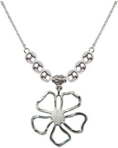 N32 Birthstone Necklace 5109 - Five Pedal Flower