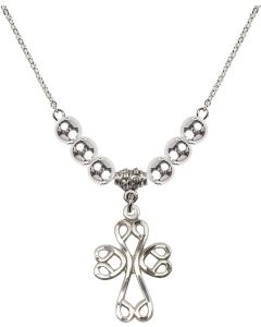 N32 Birthstone Necklace 5998 - Scroll Cross