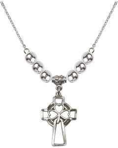 N32 Birthstone Necklace 5999 - Shamrock Cross