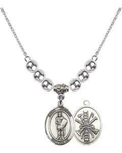 N32 Birthstone Necklace 8034--14 - St. Florian/Firefighter