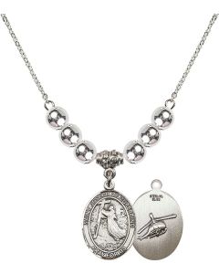 N32 Birthstone Necklace 8057--12 - St. Joseph of Cupertino/Helecopter