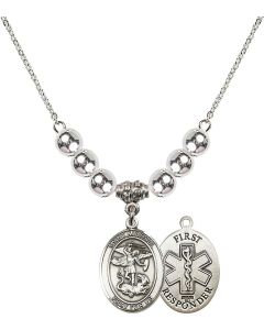 N32 Birthstone Necklace 8076--11 - St. Michael/1St Responder