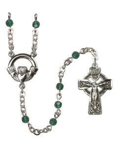 Claddagh R0004#3 4mm Rosary