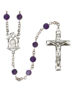 Madonna R0936 6mm Rosary Amethyst