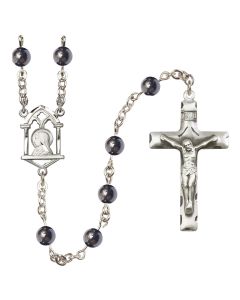 Madonna R0936 6mm Rosary Hematite