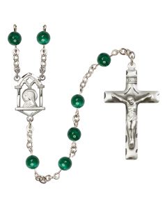 Madonna R0936 6mm Rosary Malacite