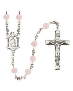 Madonna R0936 6mm Rosary Pink