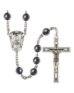 Scapular R0938HE#1 8mm Rosary Hematite Plated